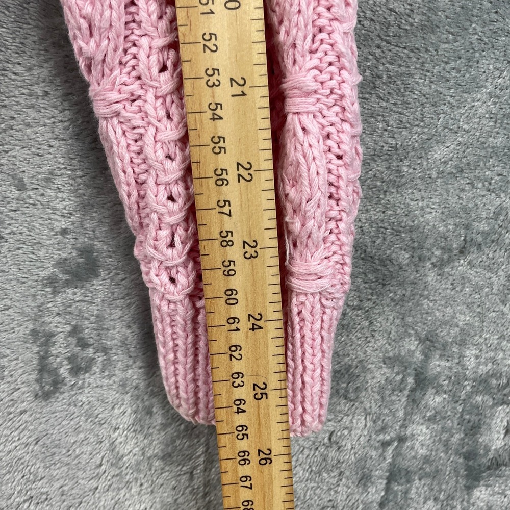 Cape Isle Knitters Cable Knit Sweater Womens Medium Soft Pink Feminine Pullover - Picture 11 of 11